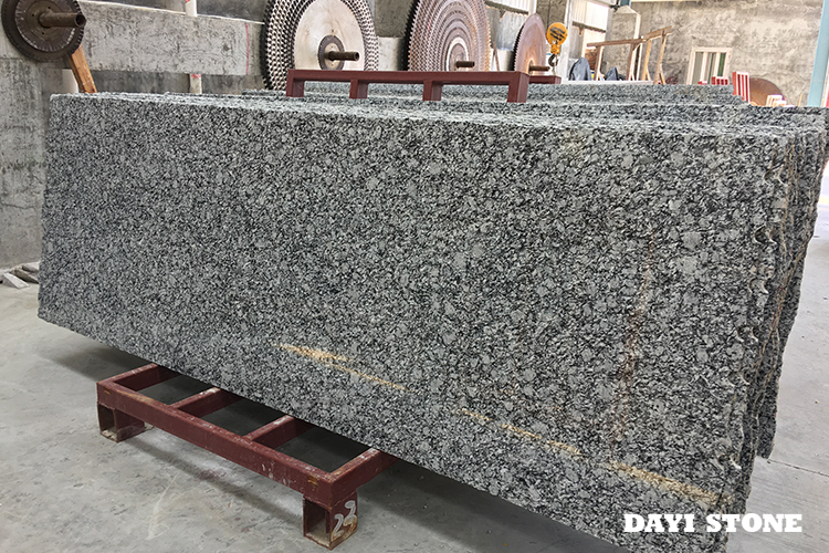 Half Slabs Wave White Granite G423 Top polished edges natural 240up x 70up - Dayi Stone